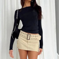 women's casual o-neck short sleeve t-shirt - summer crop top