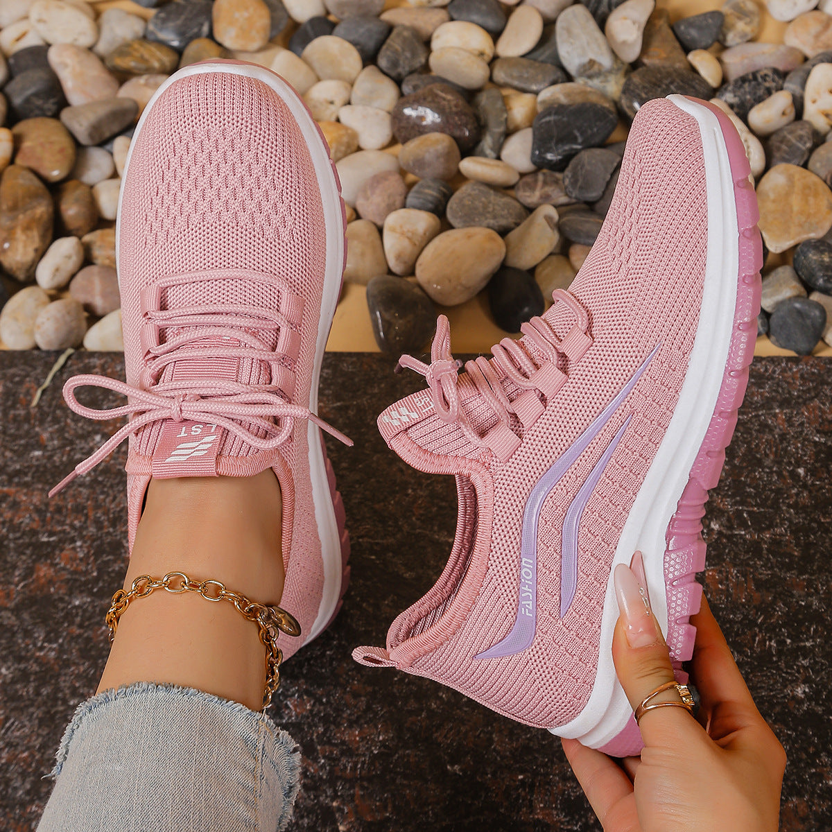 new fashion casual sports mesh women's shoes
