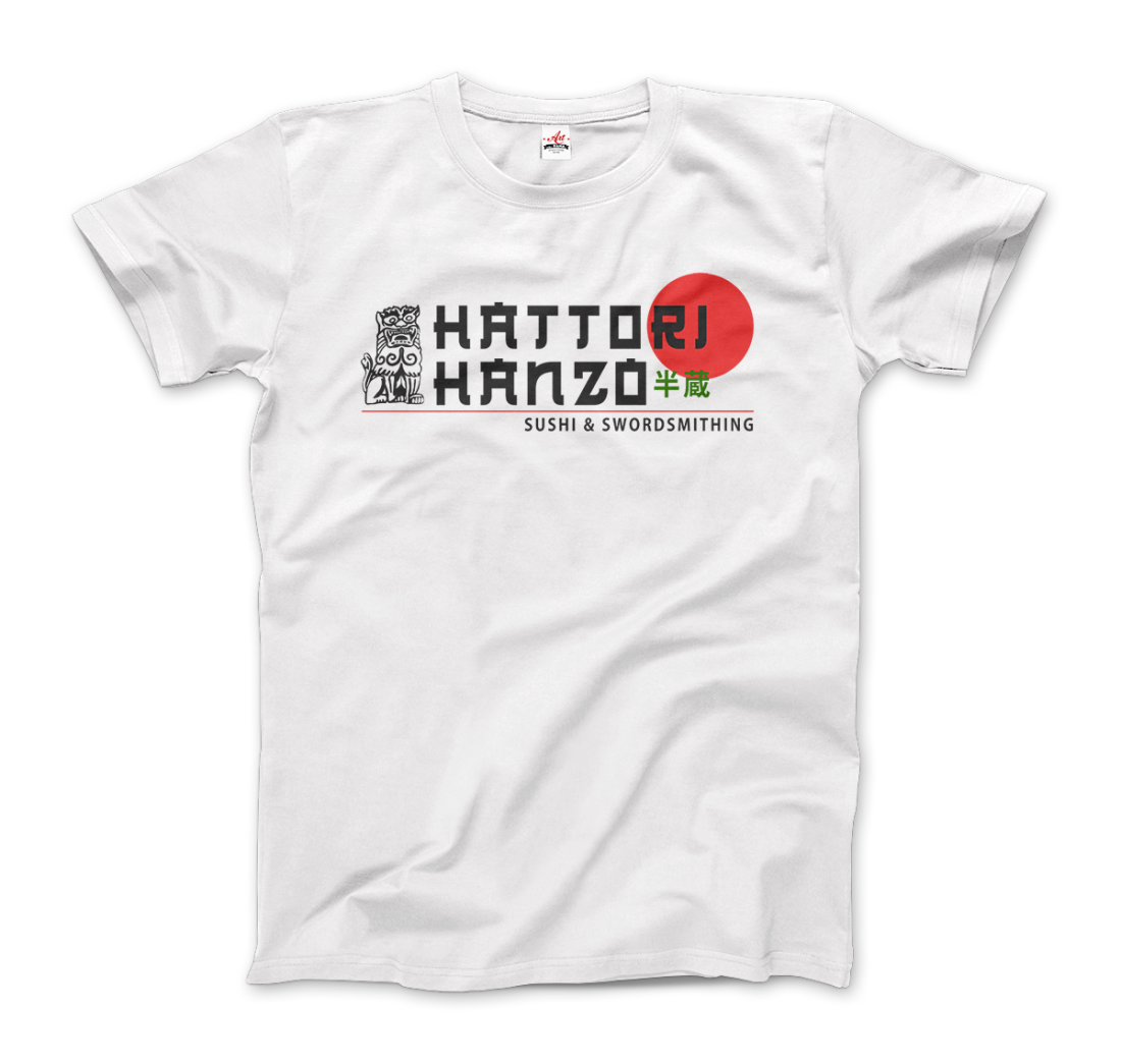 hattori hanzo, sushi and swordsmithing from kill bill t-shirt