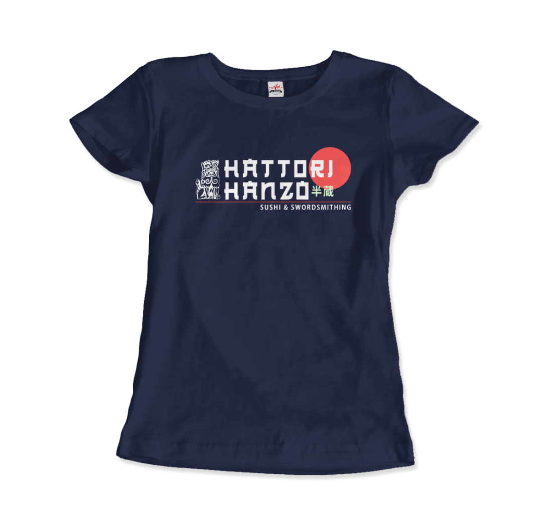 hattori hanzo, sushi and swordsmithing from kill bill t-shirt