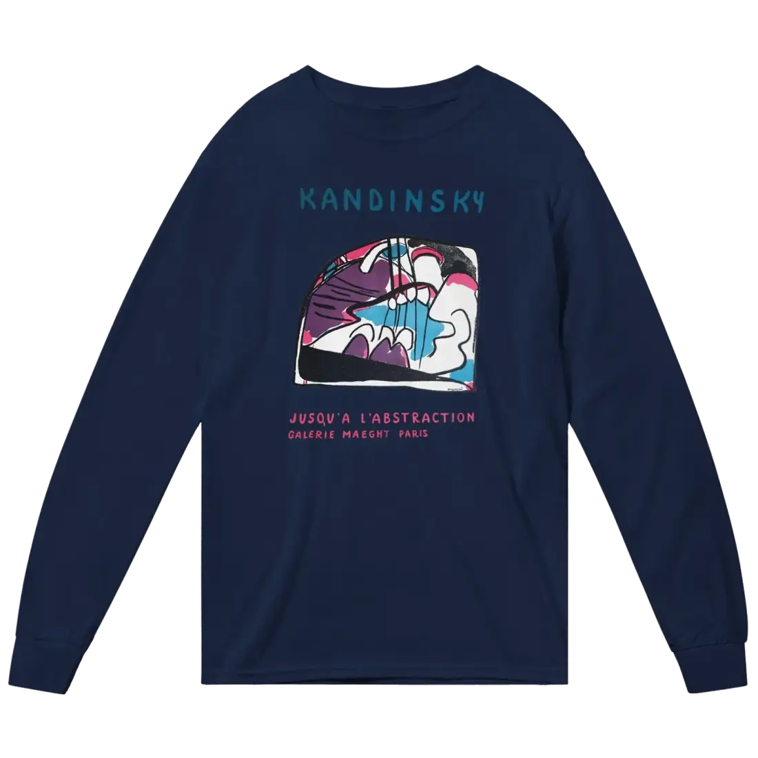 kandinsky - jusqu'a l'abstraction 1960 artwork long sleeve shirt