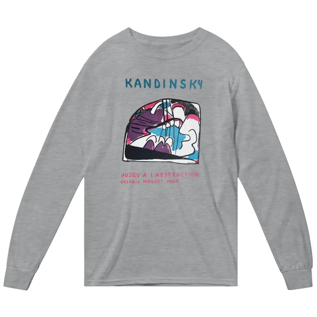 kandinsky - jusqu'a l'abstraction 1960 artwork long sleeve shirt