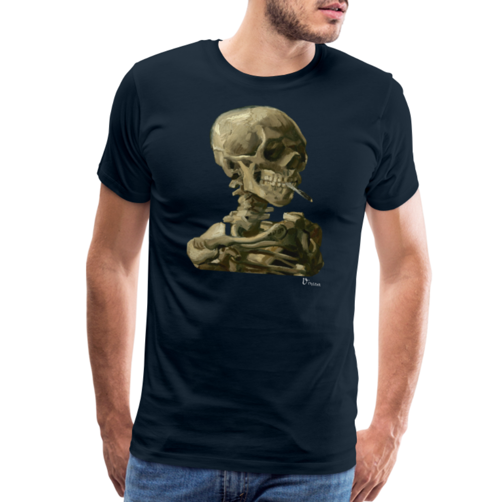 t-shirt van gogh « crâne d'un squelette avec une cigarette allumée » 1886