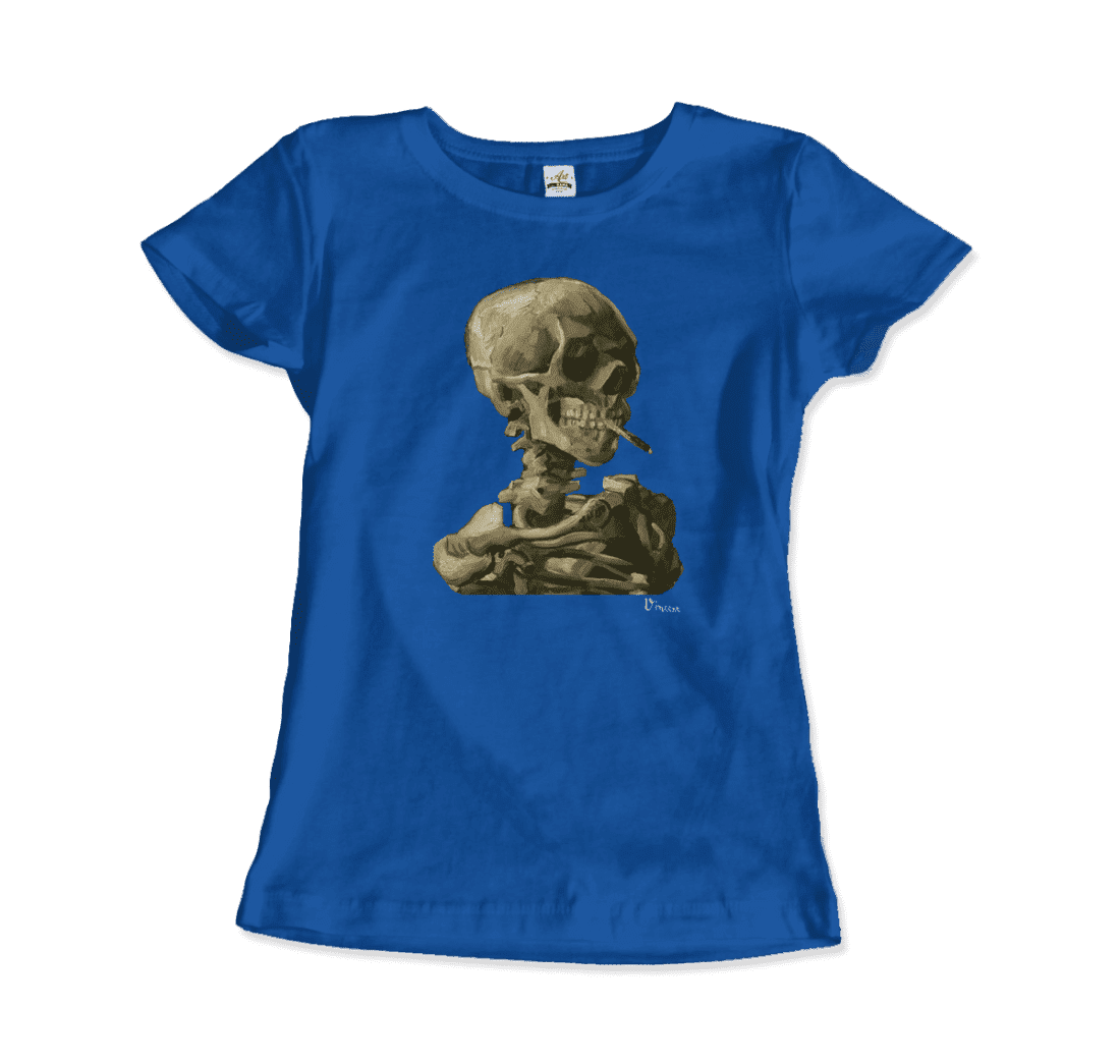 t-shirt van gogh « crâne d'un squelette avec une cigarette allumée » 1886