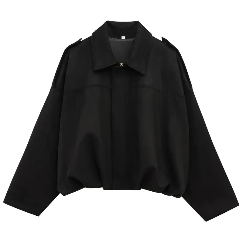 women's suede bomber jacket - cropped racing style coat