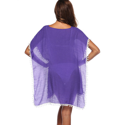 Women’s Knitted Cutout Blouse – Summer Bikini Style Sun Protection Top