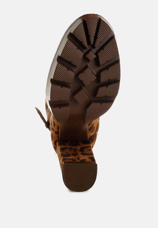 Fremont Leopard Print Chunky Boots