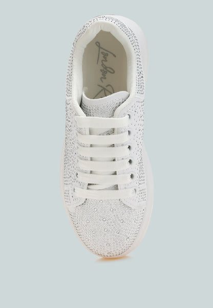 Jitter Bug Rhinestones Embellished Chunky Sneakers