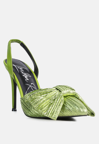 Kiki Bow Embellished Slingback Sandals-1
