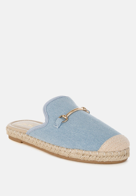 Midori Denim Slip-On Mules