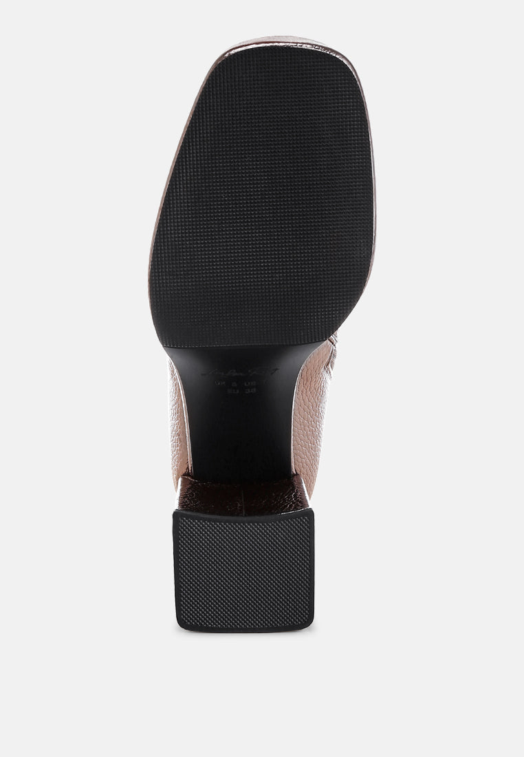 Poulin Metallic Faux Leather Chelsea Boots