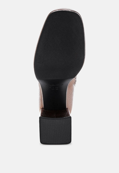 Poulin Metallic Faux Leather Chelsea Boots