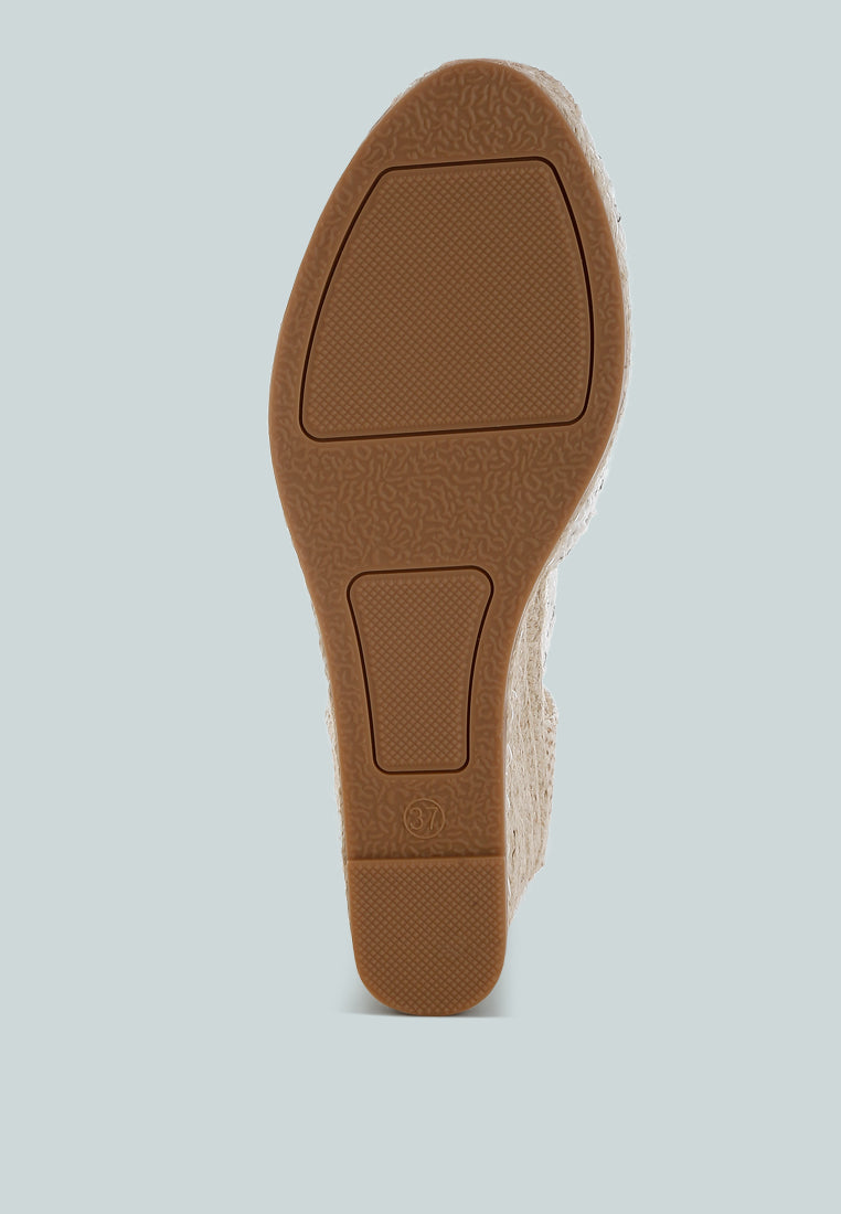 Regatta Tweed Round Toe Woven Wedges