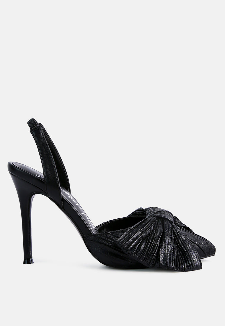 kiki bow embellished slingback sandals-8