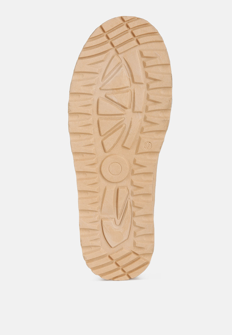 klasické nazouvací boty struter embroidered platform s kožešinou