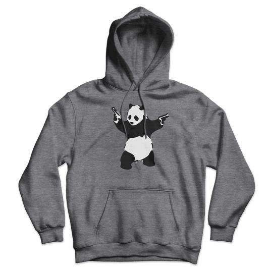 Banksy Pandamonium Armed Panda Unisex Hoodie