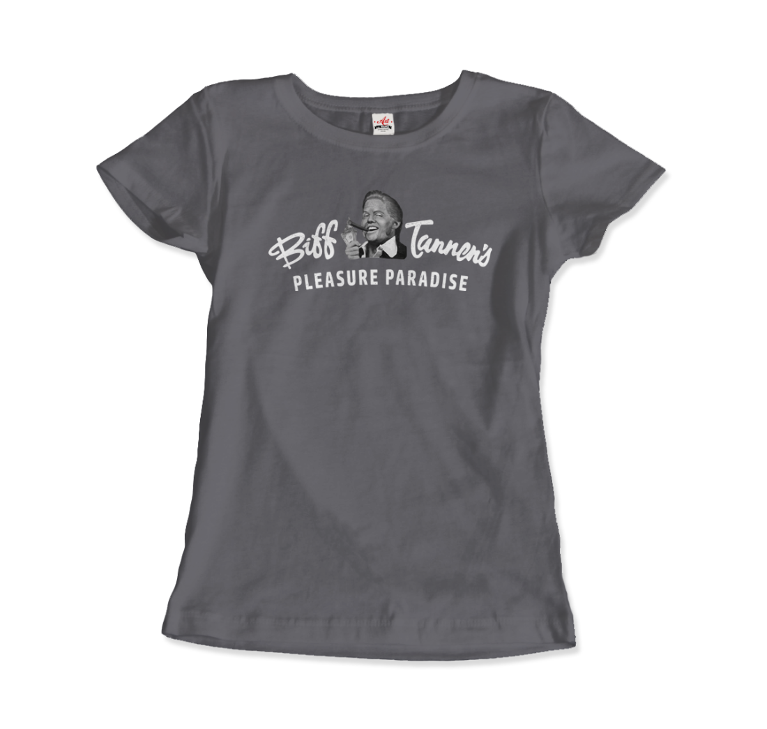 Biff Tannen's Pleasure Paradise Dusted Logo - Back to the Future T-Shirt