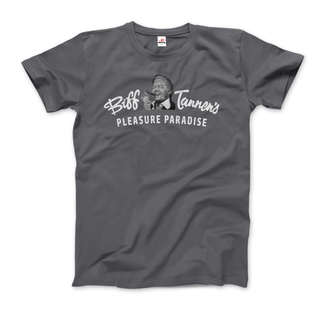 Biff Tannen's Pleasure Paradise Dusted Logo - Back to the Future T-Shirt