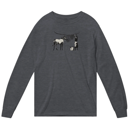 Banksy Zebra Stripes Artwork Long Sleeve Shirt