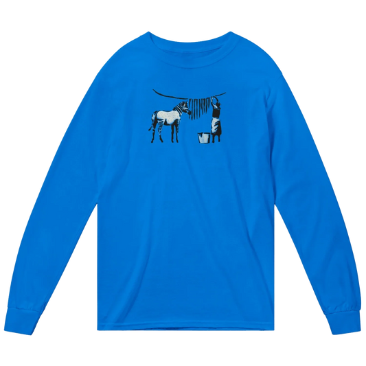Banksy Zebra Stripes Artwork Long Sleeve Shirt
