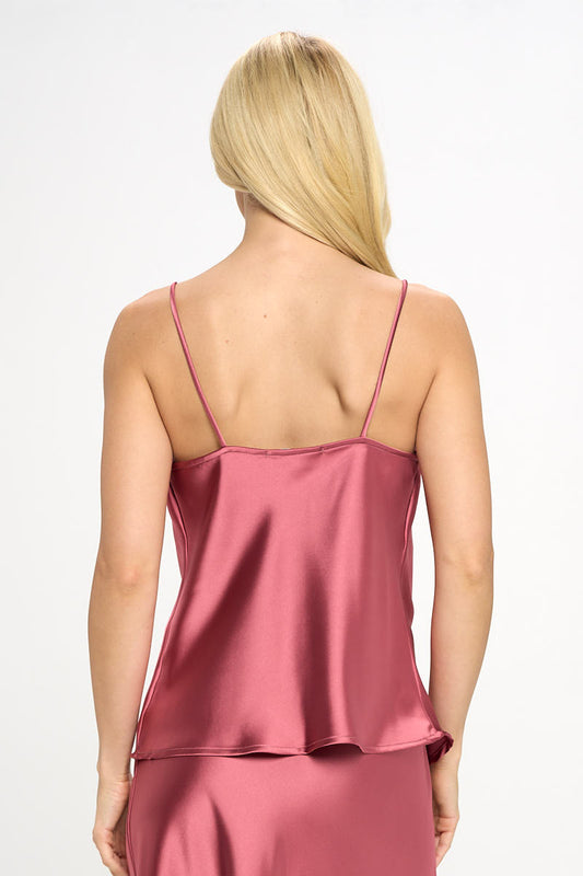 Silky Satin Print Tank Top