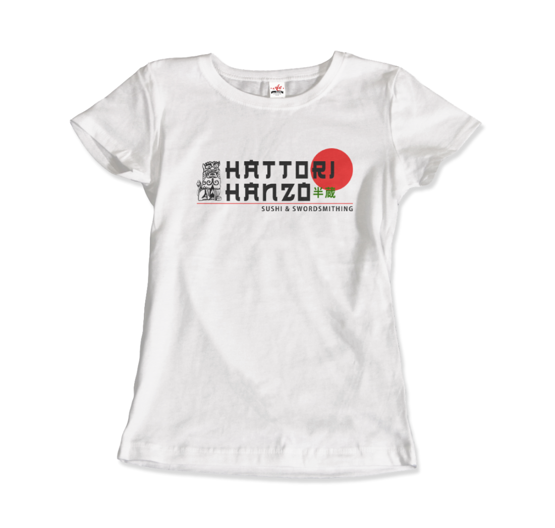 hattori hanzo, sushi and swordsmithing from kill bill t-shirt