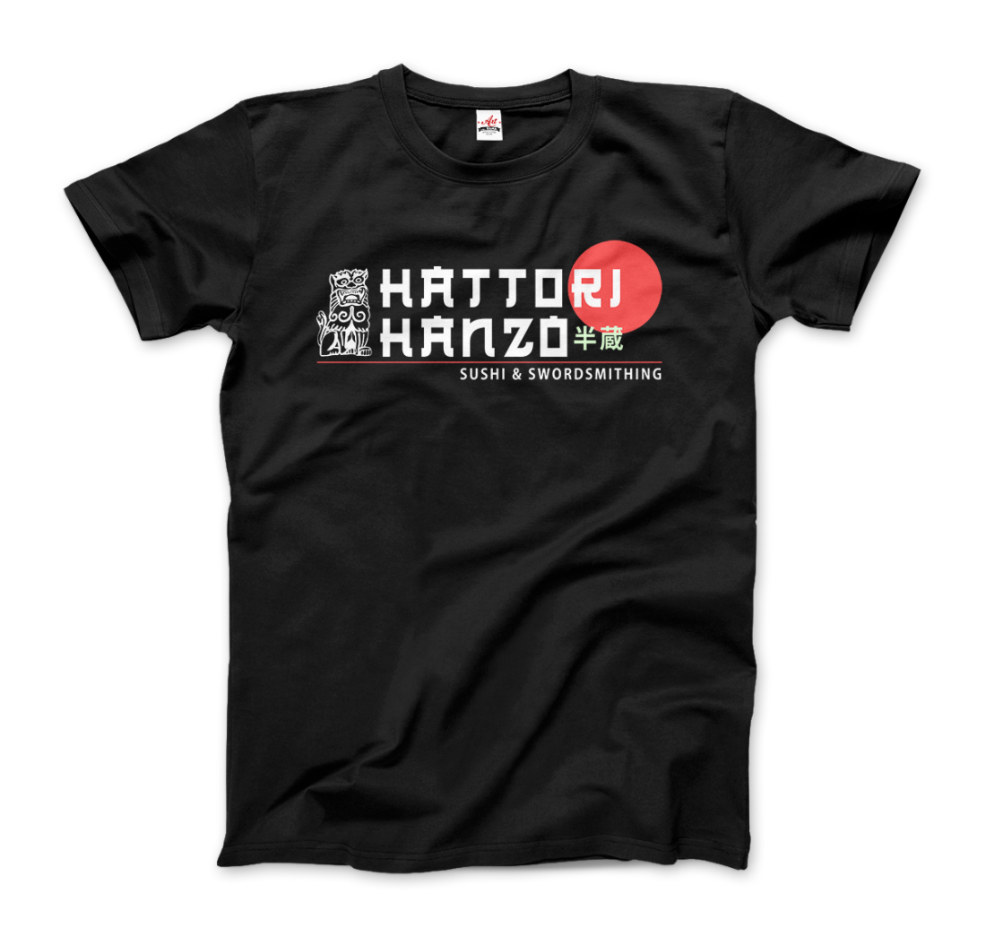 hattori hanzo, sushi and swordsmithing from kill bill t-shirt