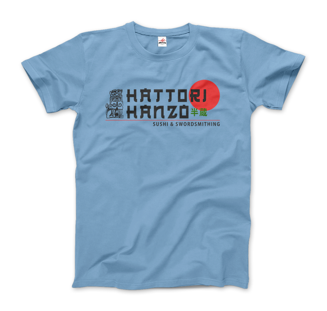 hattori hanzo, sushi and swordsmithing from kill bill t-shirt