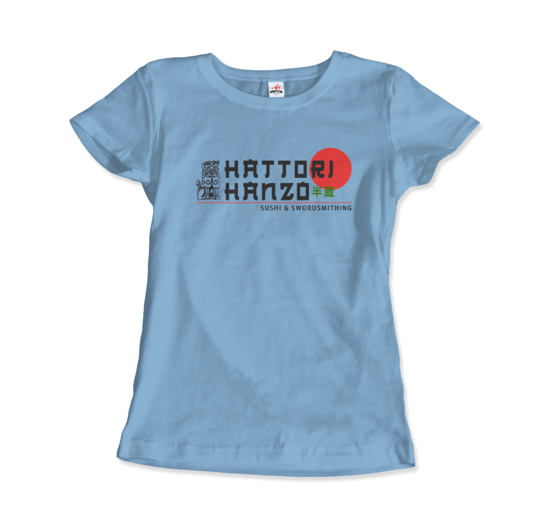 hattori hanzo, sushi and swordsmithing from kill bill t-shirt