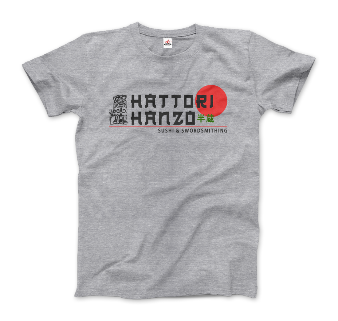 hattori hanzo, sushi and swordsmithing from kill bill t-shirt