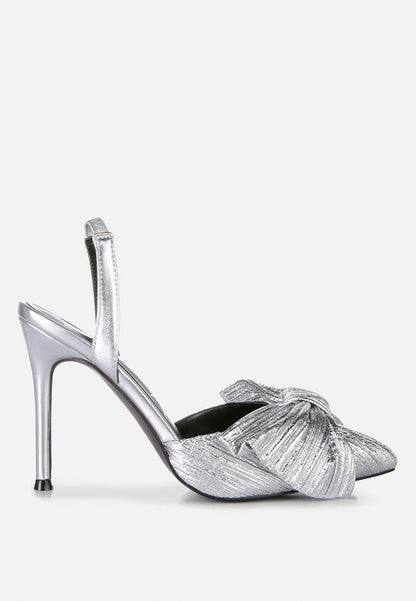 Kiki Bow Embellished Slingback Sandals-6