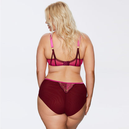 Sheer Mesh Full Figure Lace Bra Kinga Love Promise