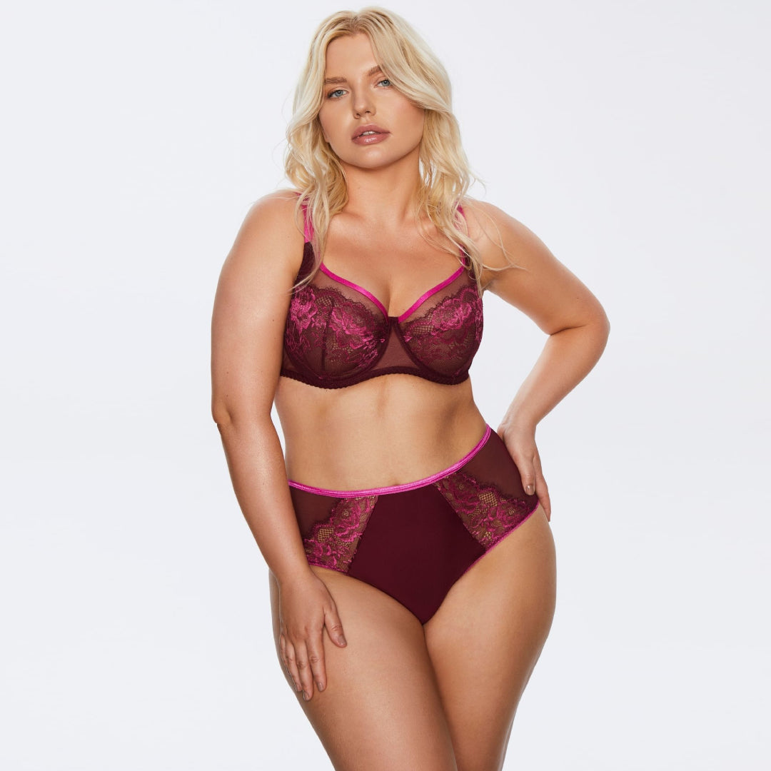 Sheer Mesh Full Figure Lace Bra Kinga Love Promise