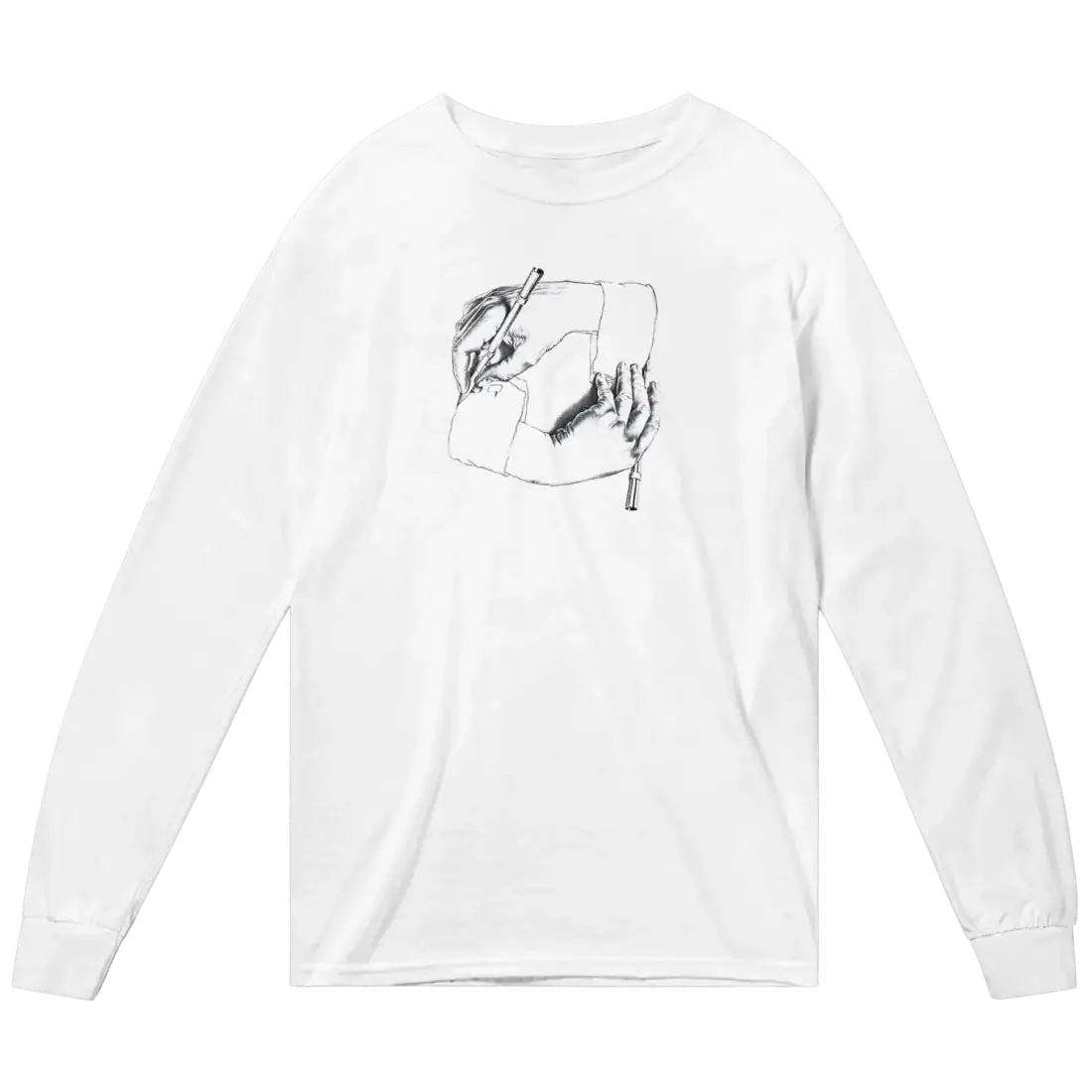 MC Escher Hand Drawing Hand Art T-Shirt Long Sleeve Shirt