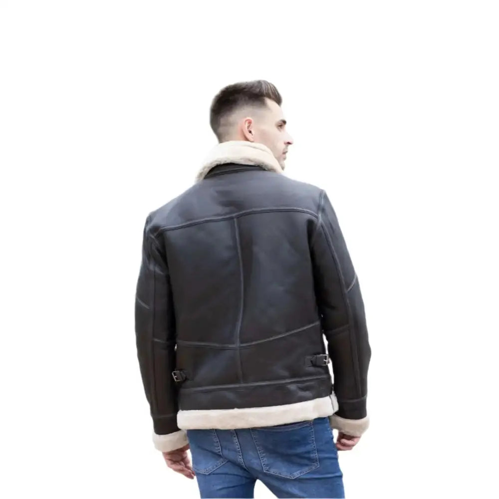 men’s airforce shearling leather jacket