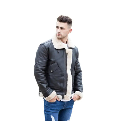 Men’s Airforce Shearling Leather Jacket