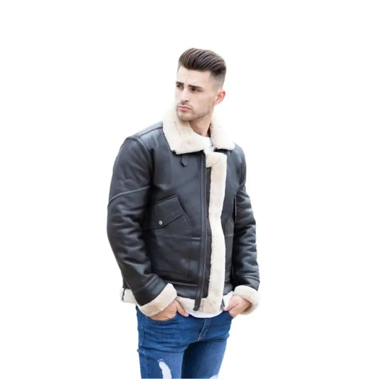 Men’s Airforce Shearling Leather Jacket