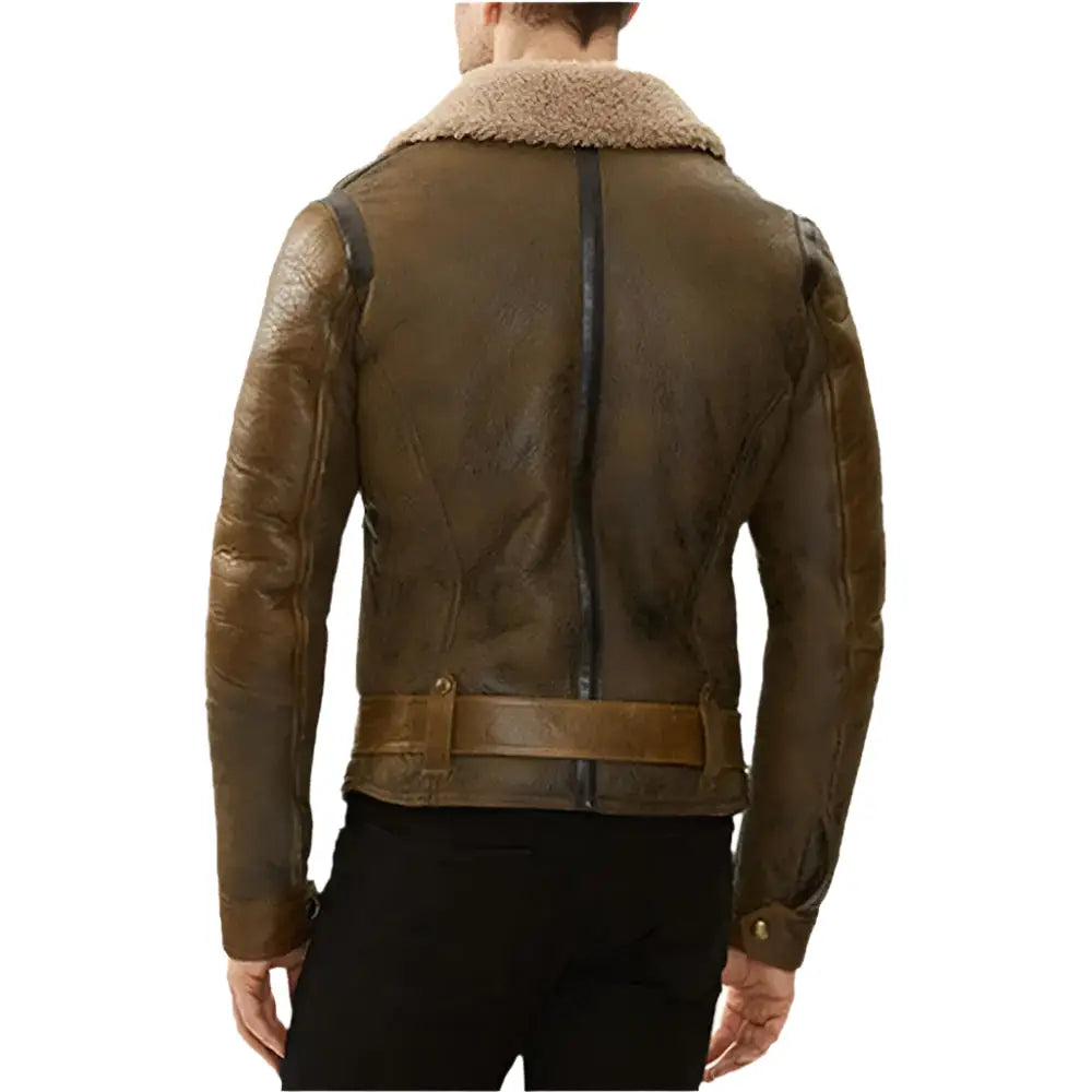 Men’s B3 Aviator Shearling Leather Bomber Jacket-1