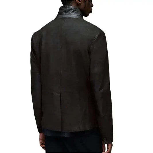 Men’s Black Suede Leather Blazer