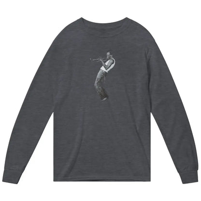 Miles Davis Playing his Trumpet Artwork Long Sleeve Shirt