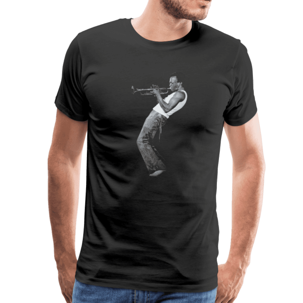 Miles Davis Playing his Trumpet Artwork T-Shirt