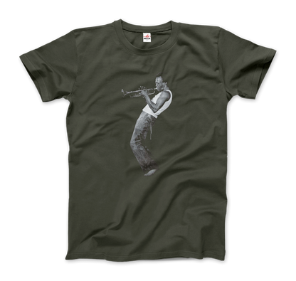 Miles Davis Playing his Trumpet Artwork T-Shirt