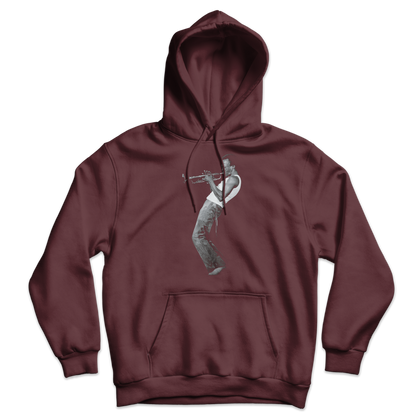 Miles Davis Playing his Trumpet Artwork Unisex Hoodie