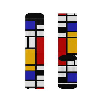 Piet Mondrian - Composition with Red, Yellow, and Blue - 1942 Artwork Socks