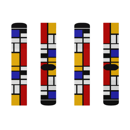 Piet Mondrian - Composition with Red, Yellow, and Blue - 1942 Artwork Socks