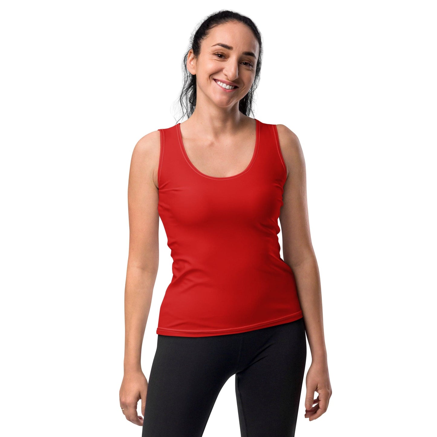 Womens Stretch Fit Tank Top - Red
