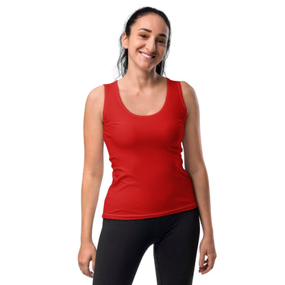 Womens Stretch Fit Tank Top - Red